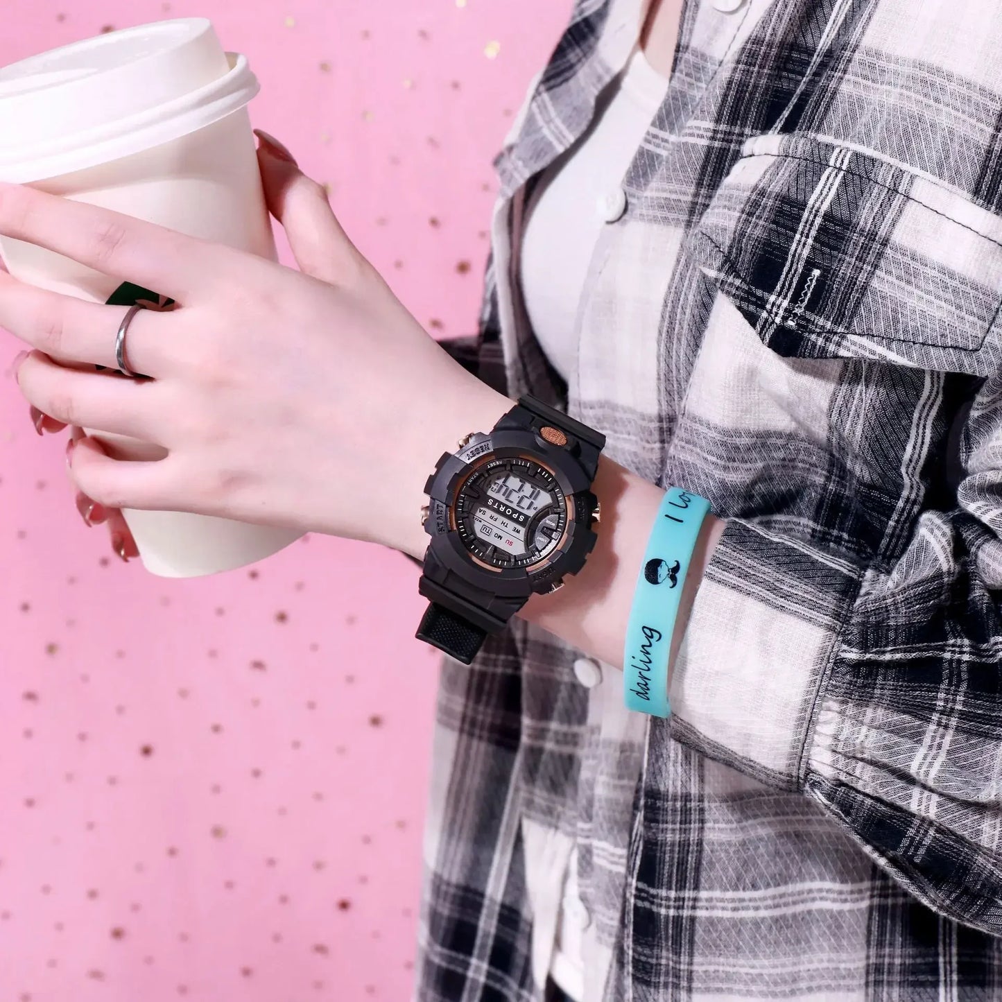 New Minimalist Electronic Watch Student Sports Waterproof Children Luminous Multifunctional Electronic Watches for Women and Men
