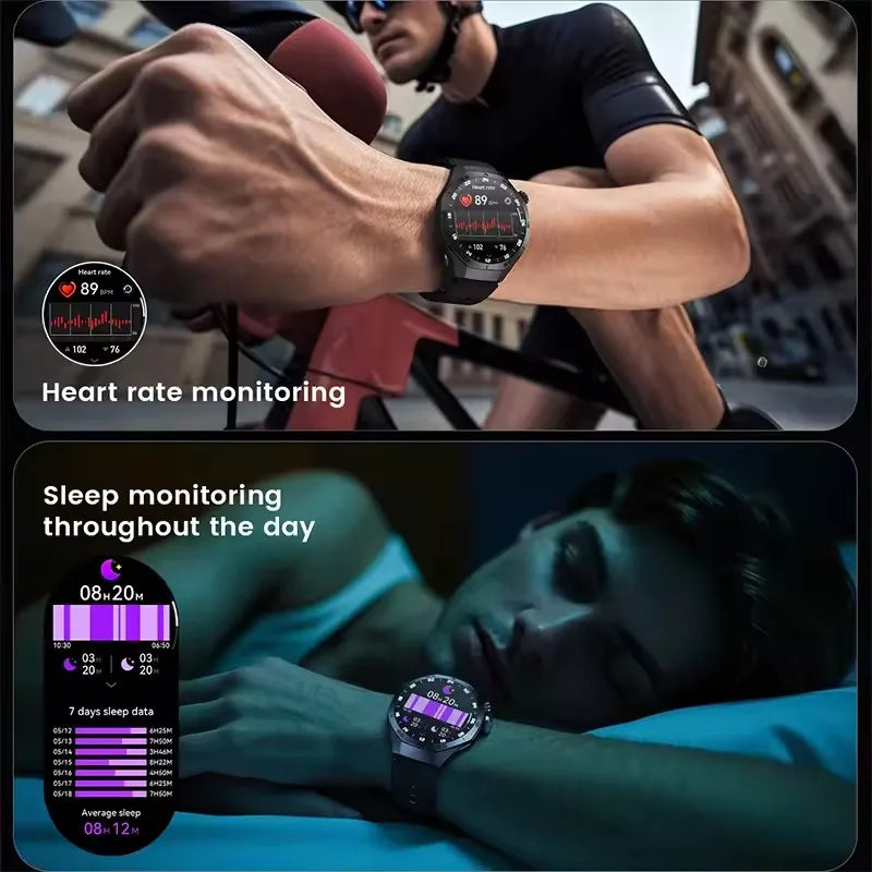 2025New GUHUAVMI GT5 Pro Smart Watch Men HD AMOLED Screen GPS Motion trajectory HeartRate Bluetooth Call 1.52" SmartWatch IP68