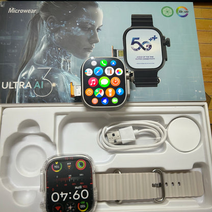 Ultra Ai3 Smartwatch 5G 180° Rotating Camera Google Play GPS WIFI 2.2inch Smartwatch Men
