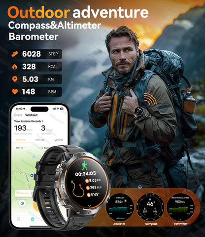 2025 Men’s Tactical Smart Watch