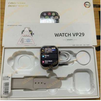 S10 Plus Cellular Version Smart Watch 4G Android 10.0 Watch 2.29'' Amoled Screen 180° Telescopic Camera WIFI Women Smartwatch
