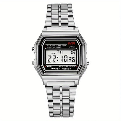 F91W Non-Waterproof Steel Band Watch For Women, Men,