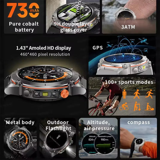Urban Gear Co. 2025 Military Sport Smartwatch
