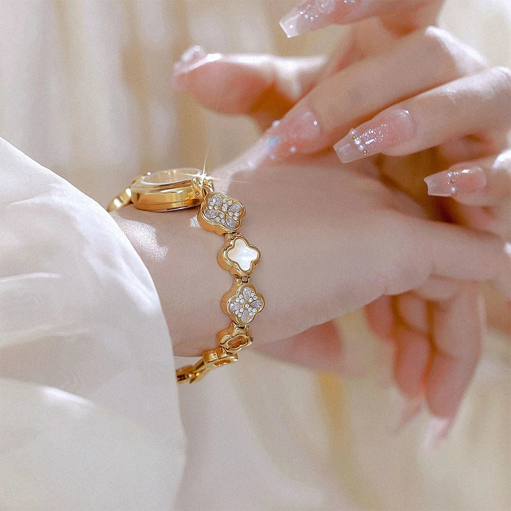 Bee Sister High-end Quartz Ladies Watches Natural Colored Shell Bracelet Women Wristwatches Elegant Temperament Woman Watch New