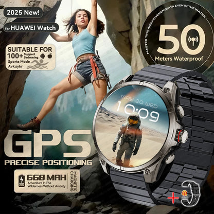 Urban Gear 2025 New Premium GPS Smart Watch Outdoor Altimeter Barometer AMOLED Screen Built-in