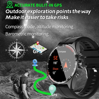 Silver Gold Stainless Steel Color Smart Watch 1.58 Inch Bt Call Nfc Wireless Charging Smartwatch
